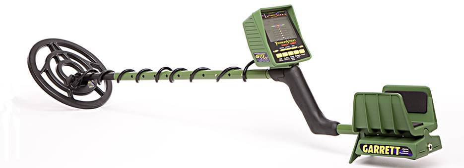 Garrett GTI 2500 metal detector with 9.5'' and 12'' coils